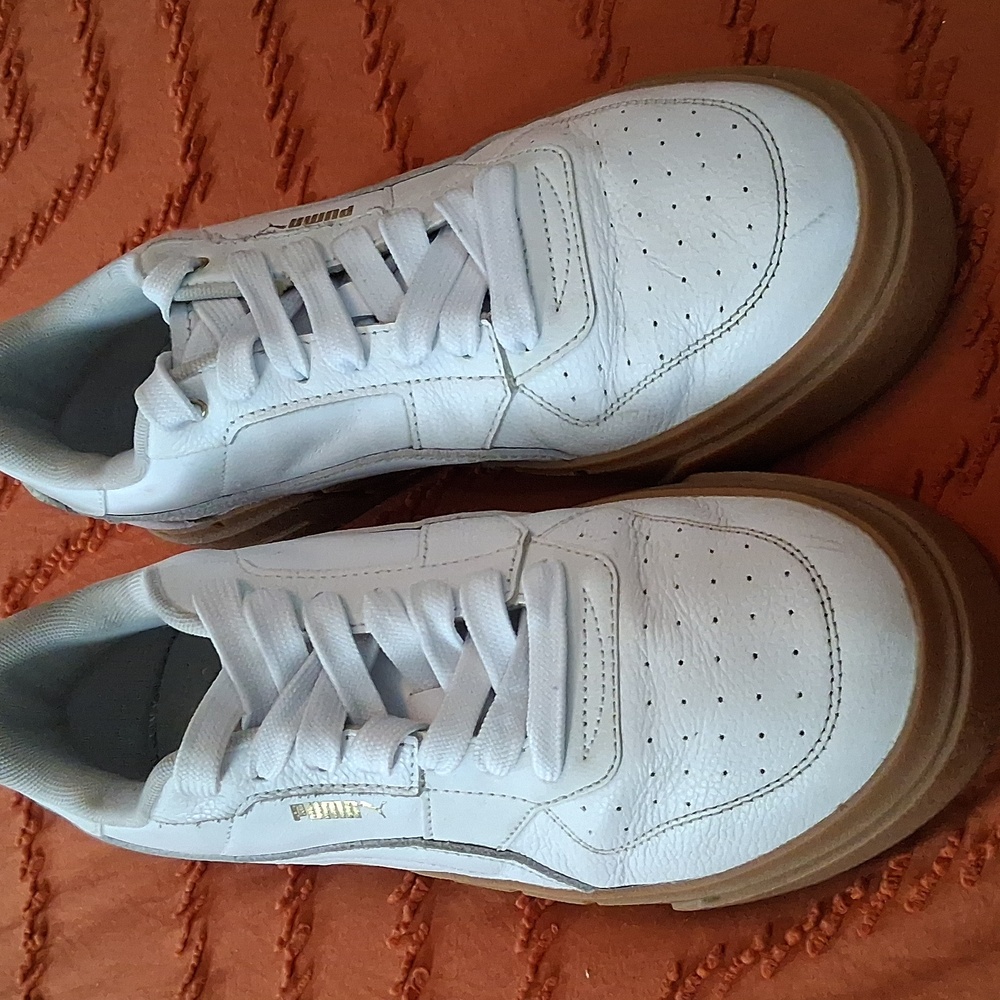 Womens Puma Smash White Sneakers Tennis Shoes 11